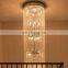 Custom modern hotel stairs luxury long pendant light staircase crystal chandelier