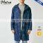 OEM Wholesale Oversized Indigo Denim Mens Parka