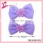 Grosgrain ribbon bow wholesale plastic hair clips in hair extensions