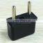 Black Copper US to EU AC Power Plug Travel Converter Adapter