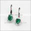 Latest Design 925 Stering Silver Syntheric Emerald Set Hot Gemstone Jewelry Hong Kong Wholesale