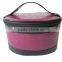 new product circular leather cosmetic bag for women