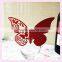 Hot sale new products laser cut wedding party favors glass decoration butterflay wine claim from China factory JK- 17