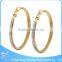 ZS17121 hotsell gold plated lady large handmade crystal big round earrings