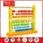 factory directly sale good quality 24 months kid 8 lines 80 round wooden beads educational toys 8 different colour wood abacus