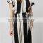 kimono style strips women dress short sleeves women dress OEM service