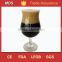 Print fluted pilsner cognac tulip shaped beer glass with stem