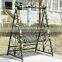 antique metal long swing hanging chair for indoor outdoor decoration