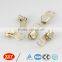 high quality light gold autolock thumb puller metal zipper slider