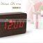 Multi-function digital wooden table clock