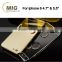 Mirror surface Aluminum metal bumper mobile phone case for apple iphone 6 shockproof PC back cover for apple iphone 6s