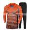 Custom high quality polyester padded yellow goalkeeper jersey