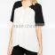 2015 Korean Style Ladies Short Sleeves Plain Blouse