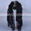 Cheap designer scarf wholesale china with hand made tassel