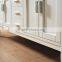 Double Sinks Solid Wood Bathroom Vanity With 18mm Marble