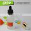 white silver cap glass dropper bottle with custom printing paper tube