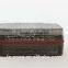 Black Crocodile Lines Cosmetic Bag With Zipper Around