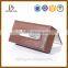 low price brown car tissue box holder crochet tissue box cover