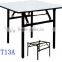 wholesale PVC top with metal frame restaurant table YT13