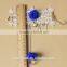 2015 White Lace Women's Bracelet With Ring Blue Roses Bracelet