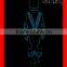 DMX512 controlled luminous tron dance suit, fiber optic light suit, light up suit