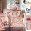 Jacquard home textile imitated silk woven 7 pcs rayon silk bedding set