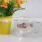 China supplier 170ml personalized tea coffee wine glass drinking cup double wall glass cup