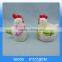 Decorative egg shaped ceramic animal salt and pepper shakers with chicken painting