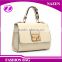 elegant pure colors top grain PU leather wholesale promotion ladies shoulder bags