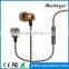 OEM Fashional Metal stereo in ear wired headphone with mic