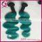 Summer hairstyles Virgin malaysian 100 human colored 1b teal two tone hair weave for black women