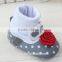 Soft Sole Red Flower Fabric Baby Sock Shoes