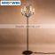 Vintage Rust Crystal Chandelier Floor Lamps for Living Room