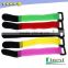 100% nylon Hook and loop fasterner cable strap with plastic buckle