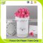 Big rose flowers printing gifts packaging white paper tube