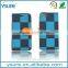 Blue Chess Pattern Fabric Wallet Leather Phone Case For BLU Life One with PVC ID and credit card slots