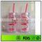 20 oz plastic double wall mason jars with handles