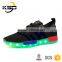 2016 The Newest Flyknit Fabric Colourful Lights LED shoe