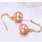 Pearl round circle loop pearl earrings for women wholesale