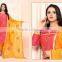 Classical Orange Cotton Churidar Suit/Shop Online churidar Suit