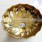 Golden Glazing Ceramic Basin For Bathroom DW030A