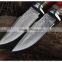Doshower damascus steel knife with coltelli of horn handle pocket knives