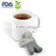 FDA/ LFGB standard Strawbery silicone tea bag,silicone tea strainers,tea infuser with plate
