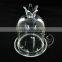 15x9cm crown top preserved flower home decoration table centerpiece air plant planter beveled glass indoor gardening 0100026