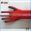 BSSAFETY 13 gauge red nylon knitted black nitrile coated working gloves