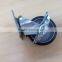 adjustable stem caster for handing carts|Double Axis caster wheel |steel plate Wheel with brake