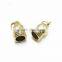 Gold Plating Metal End Cap For Leather Cord