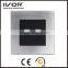 2016 new design IVOR aluminum silver material Europe style illuminated 2 gang computer wall switch
