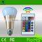 New ir remote high lumen 9w RGBW LED Bulbs with Color Changing Light