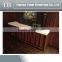 Modern luxury ebony veneer sideboard with natural marble top